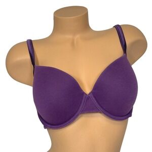 Cacique Purple Full Coverage Underwire T-Shirt Bra 38D Adjustable Straps